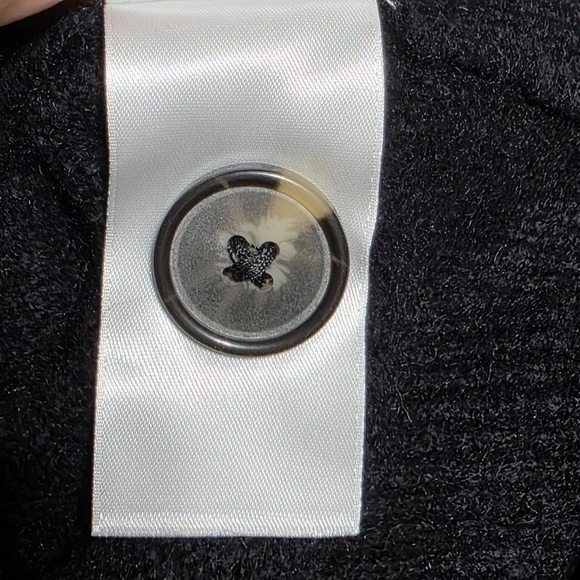 EVERLANE BLACK BUTTON-FRONT COTTON WOOL ALPACA BLEND COCOON CARDIGAN SZ S - Picture 15 of 15